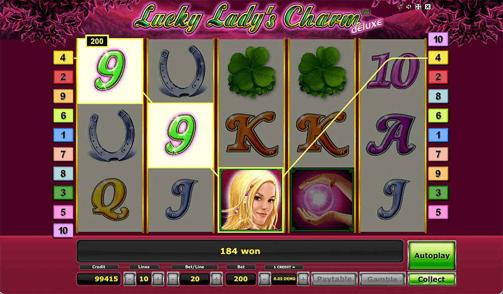 Как выигрывать в видео слоте Lucky Lady's Charm
